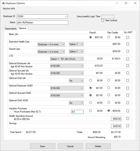 Flexible Benefits Enrollment